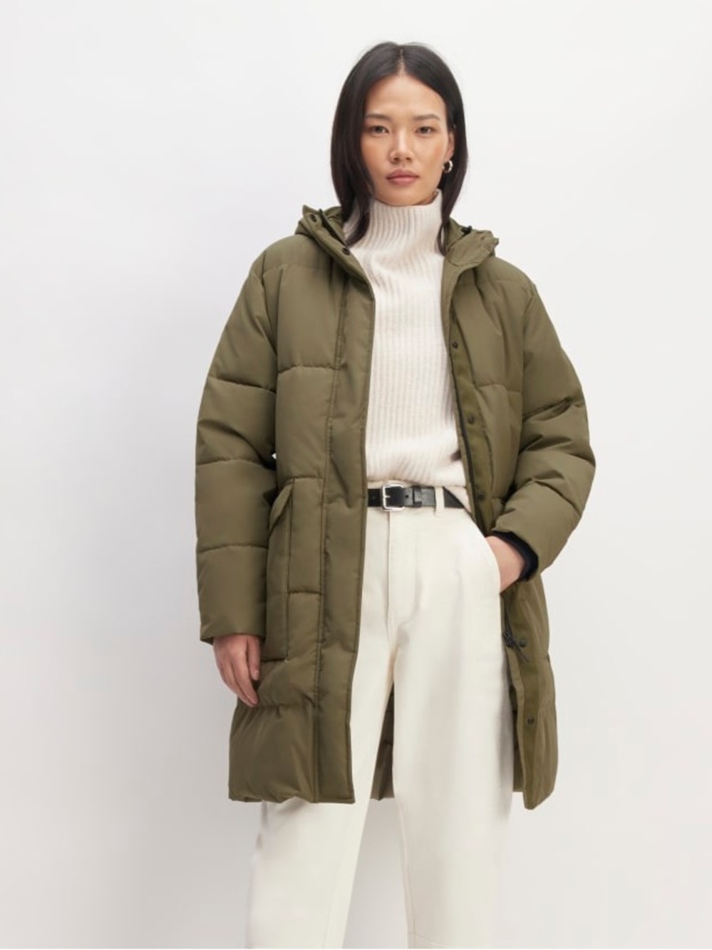 Everlane Sz S Green Kahki Puffer Casual Outdoor Jacket